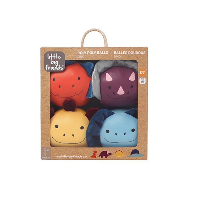Little Big Friends Σετ 4 Μαλακά Zωάκια Δραστηριοτήτων Dino