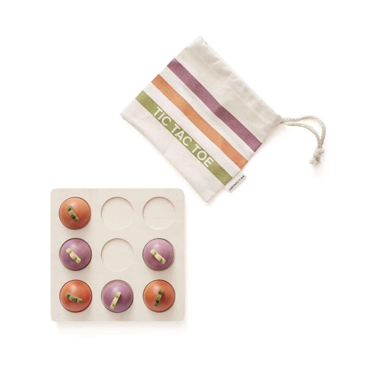 KIDS CONCEPT Ξύλινο παιχνίδι τρίλιζα με λαχανικά