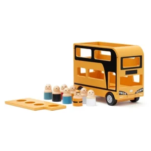 KIDS CONCEPT Ξύλινο Double Decker Λεωφορείο με Φιγούρες – AIDEN