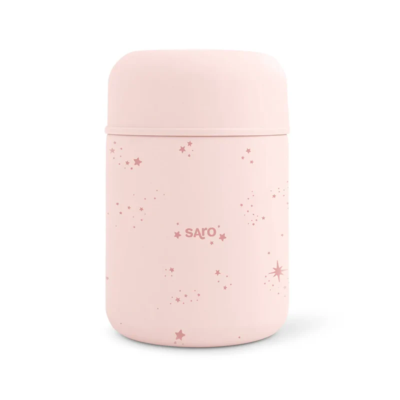 Saro Θερμός Φαγητού - Stars Ροζ 300ml