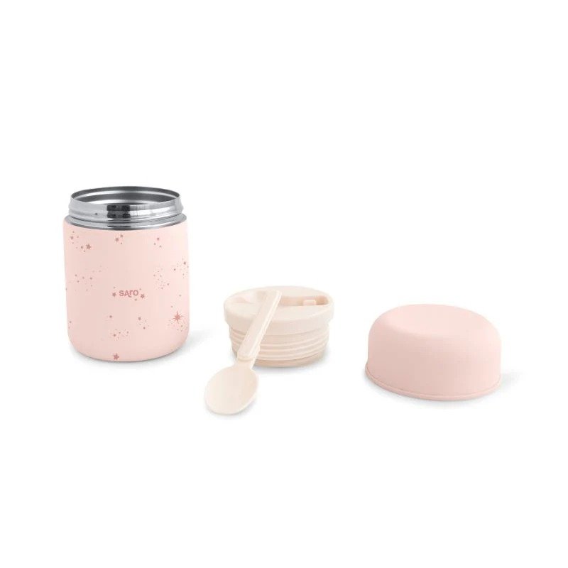 Saro Θερμός Φαγητού - Stars Ροζ 300ml - Image 2