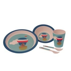 Σετ Φαγητού Αερόστατο Μπλε 5τμχ.