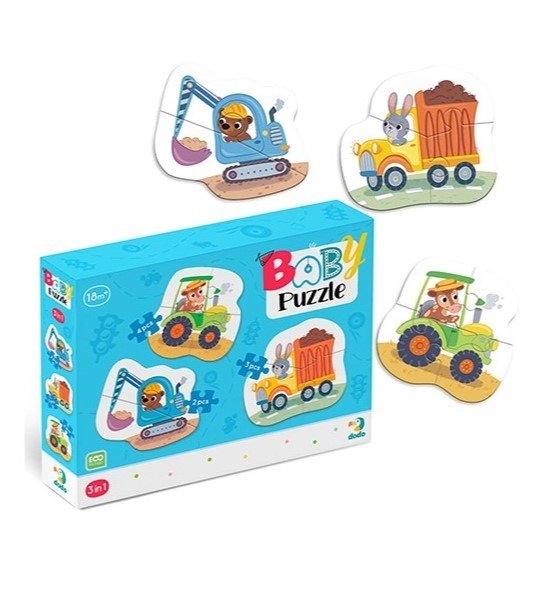 Dodo Παζλ – 3 σε 1 Μεταφορικά Μέσα (Σύνολο 3 Παζλ) - Image 2