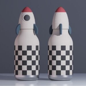 Alternative view of Παιδικό Μπουκάλι Bestie – Σχέδιο Rocket Checker