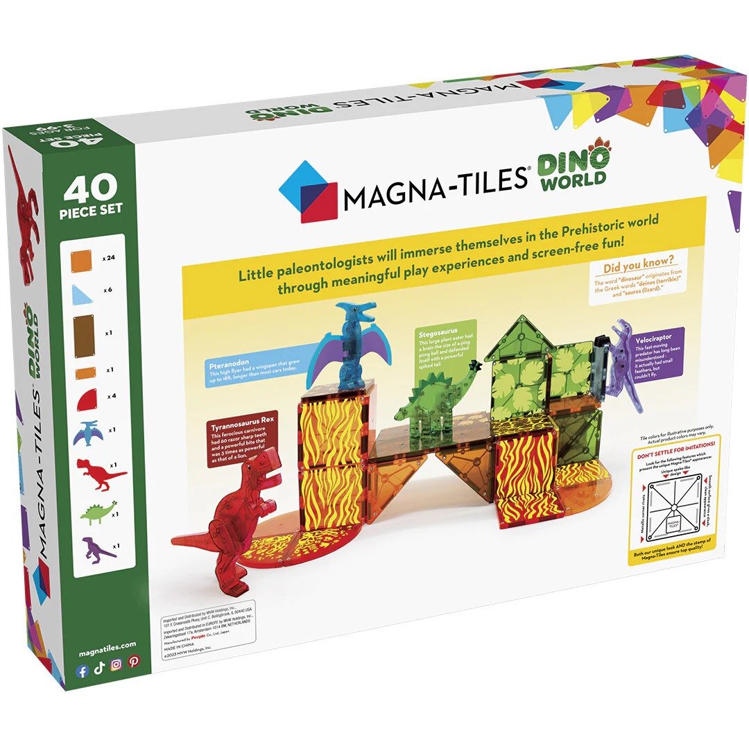 Magna-Tiles Σετ Dino World – 40 Τεμάχια - Image 2