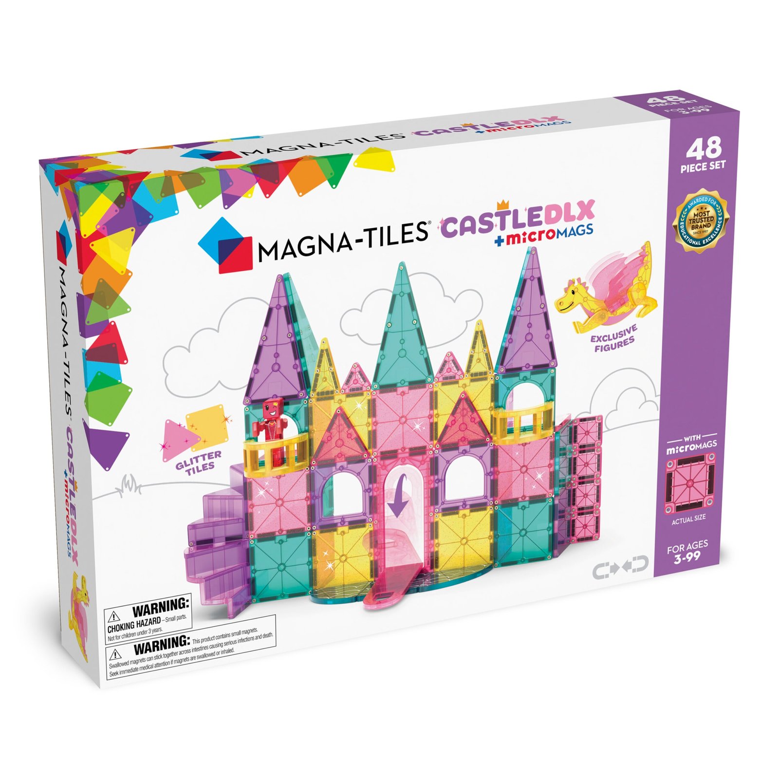 Magna-Tiles Σετ Μαγνητικών Πλακιδίων Castle Deluxe – 48 Τεμάχια
