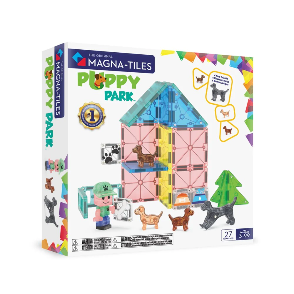 Magna-Tiles Σετ Μαγνητικών Πλακιδίων Puppy Park – 27 Τεμάχια