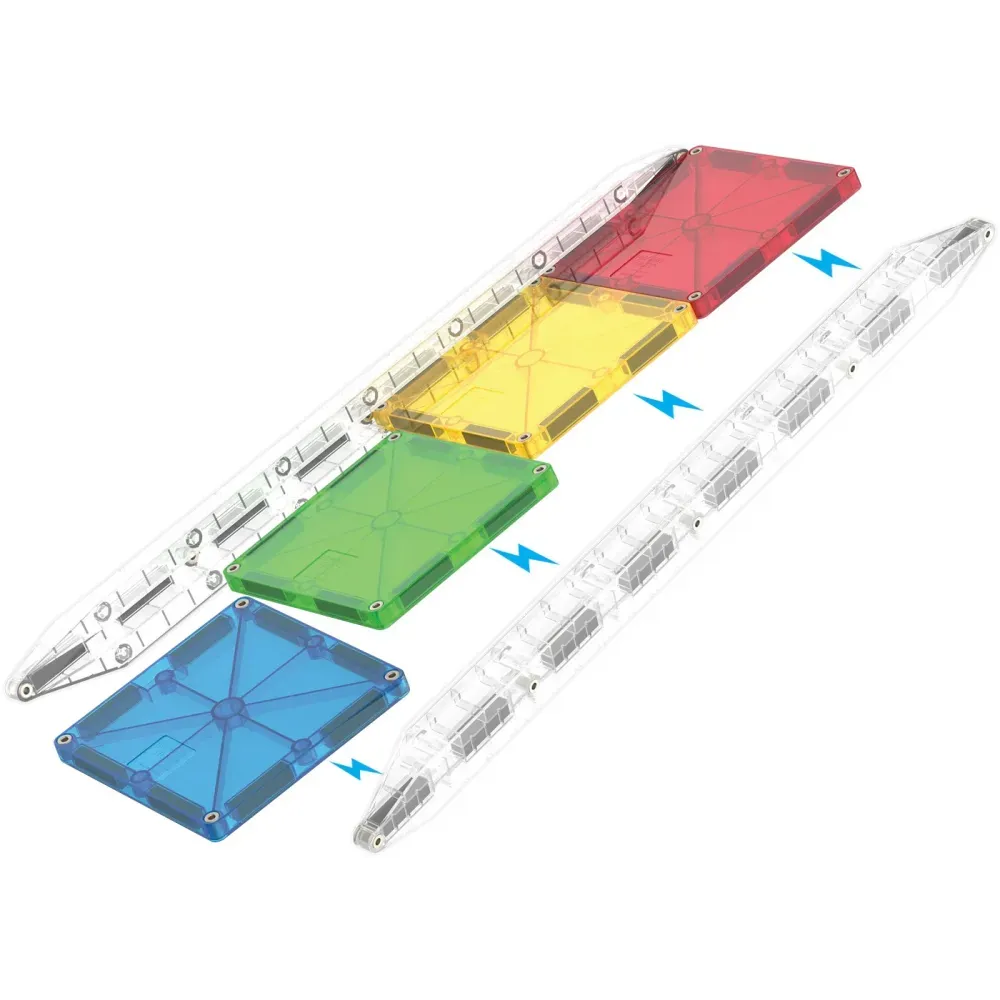 Magna-Tiles Σετ Μαγνητικών Πλακιδίων Rail Racers – 33 Τεμάχια - Image 5