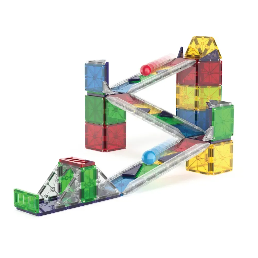 Magna-Tiles Μαγνητικών Πλακιδίων Rail Racers Deluxe – 90 Τεμάχια - Image 4