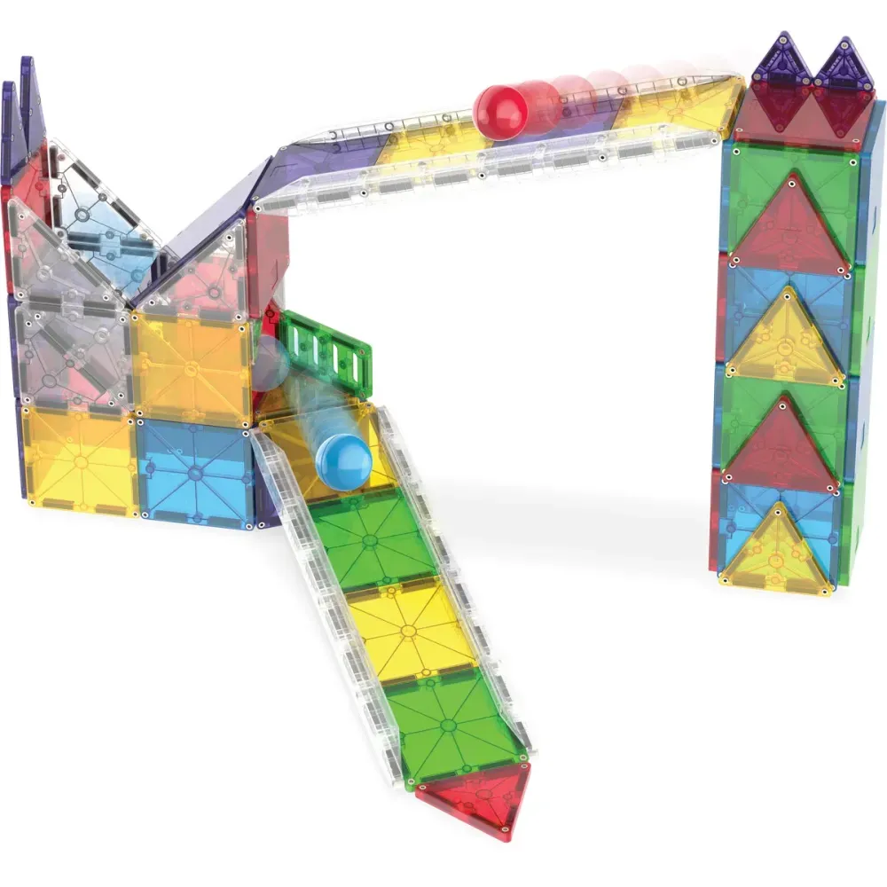 Magna-Tiles Μαγνητικών Πλακιδίων Rail Racers Deluxe – 90 Τεμάχια - Image 5