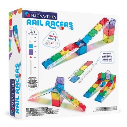 Magna-Tiles Σετ Μαγνητικών Πλακιδίων Rail Racers – 33 Τεμάχια - Image 2