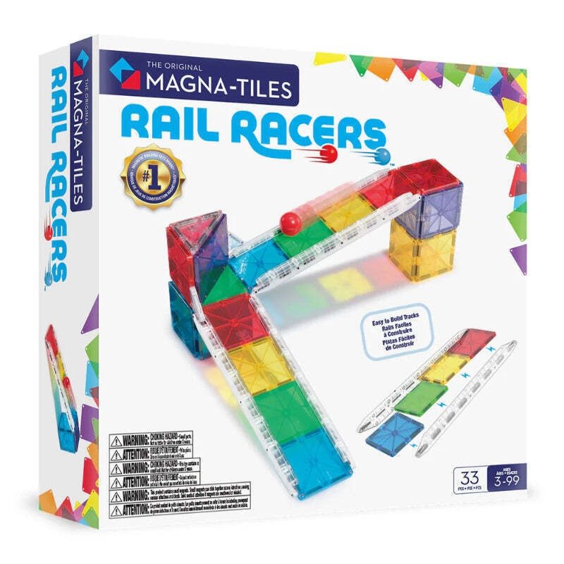Magna-Tiles Σετ Μαγνητικών Πλακιδίων Rail Racers – 33 Τεμάχια