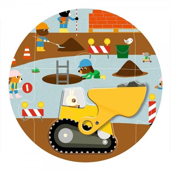 Djeco Διαδραστικό Παζλ 17τμχ- Εργοτάξιο 3+ - Image 4