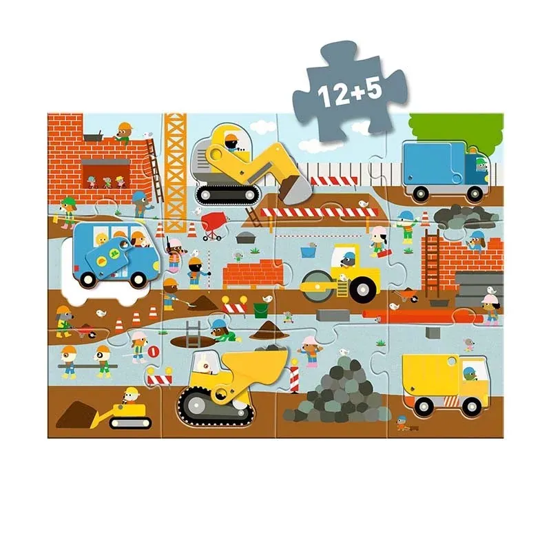 Djeco Διαδραστικό Παζλ 17τμχ- Εργοτάξιο 3+ - Image 2