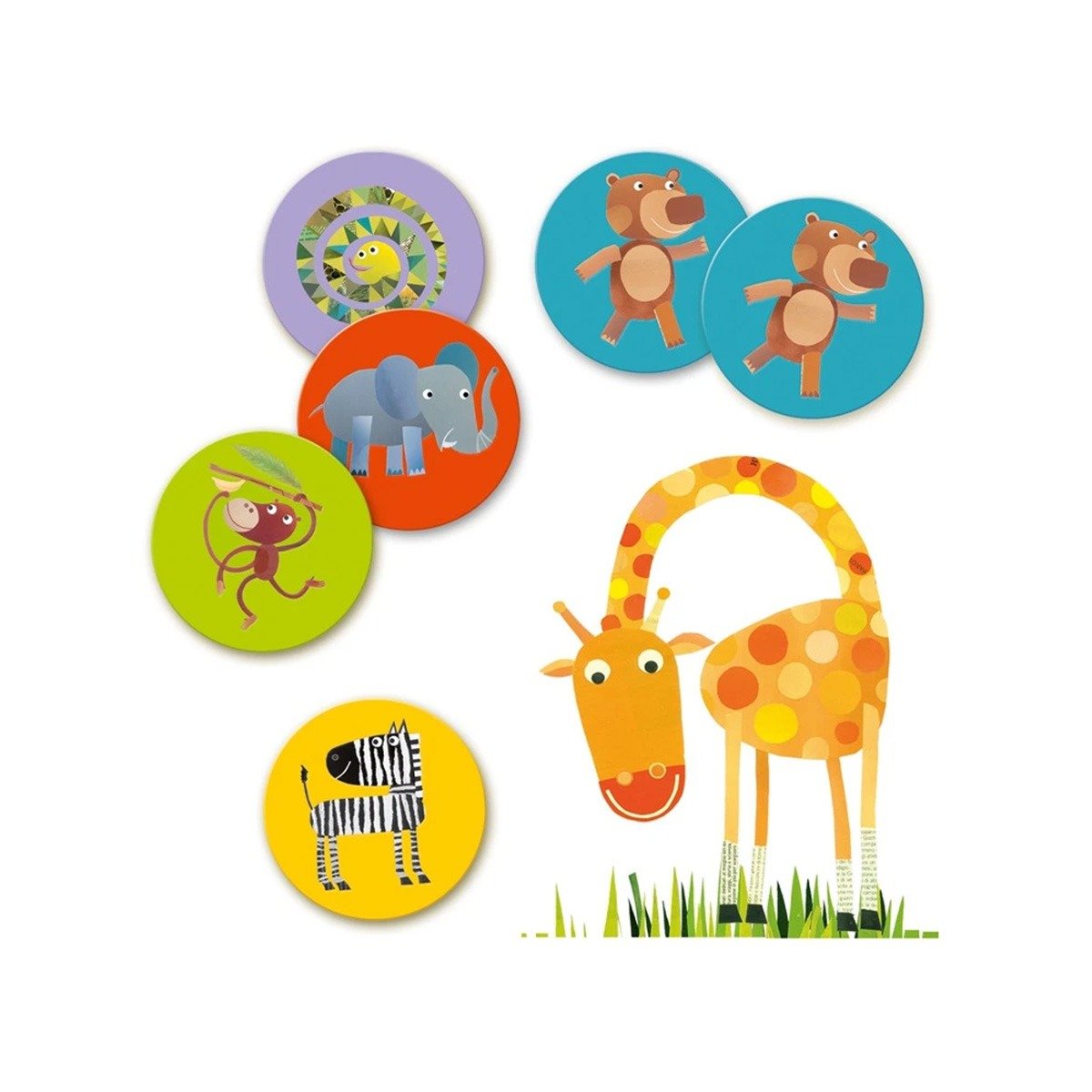 Djeco Παιχνίδι Memo - Ζώα της Ζούγκλας 2+ - Image 2