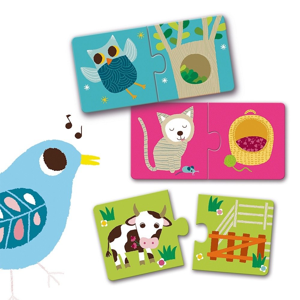 Djeco Duo Παζλ-Τα Ζώα και η Φωλιά τους 2+ - Image 2