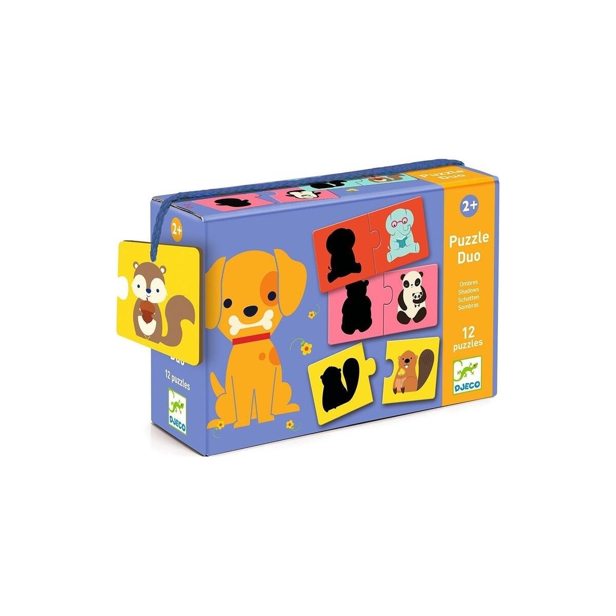 Djeco Duo Παζλ-Ζώα και Σκιές 2+