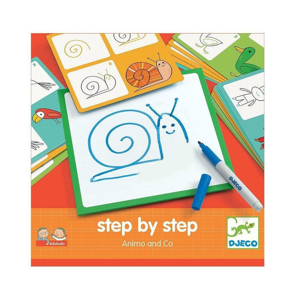 Djeco Step by Step Ζωγραφική-Ζωάκια 4+