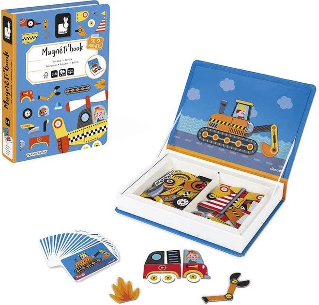 Janod Μαγνητικό Παιχνίδι Κατασκευών-Οχήματα 3+ - Image 2