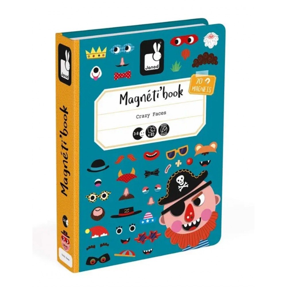 Janod Μαγνητικό Παιχνίδι Κατασκευών-Αστεία Πρόσωπα 3+