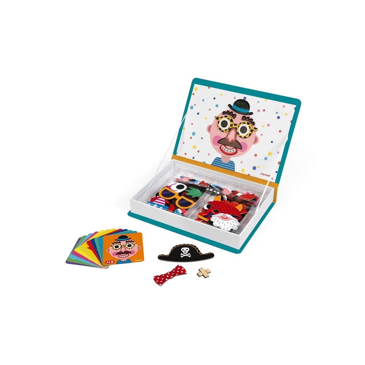 Janod Μαγνητικό Παιχνίδι Κατασκευών-Αστεία Πρόσωπα 3+ - Image 2