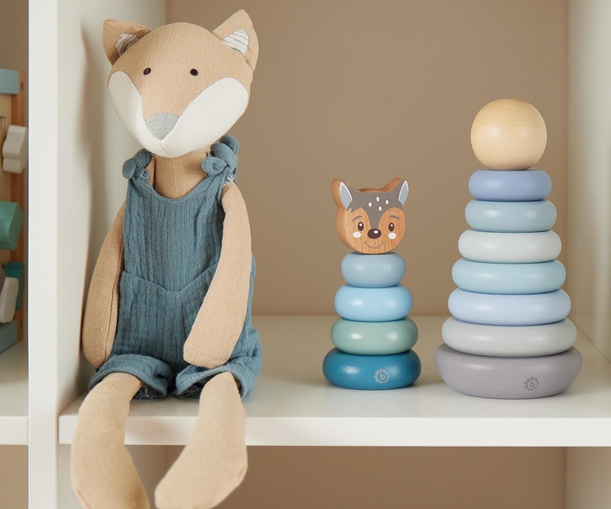 Bieco Ξύλινο Παιχνίδι Στοίβαξης Blue Grey - Image 7