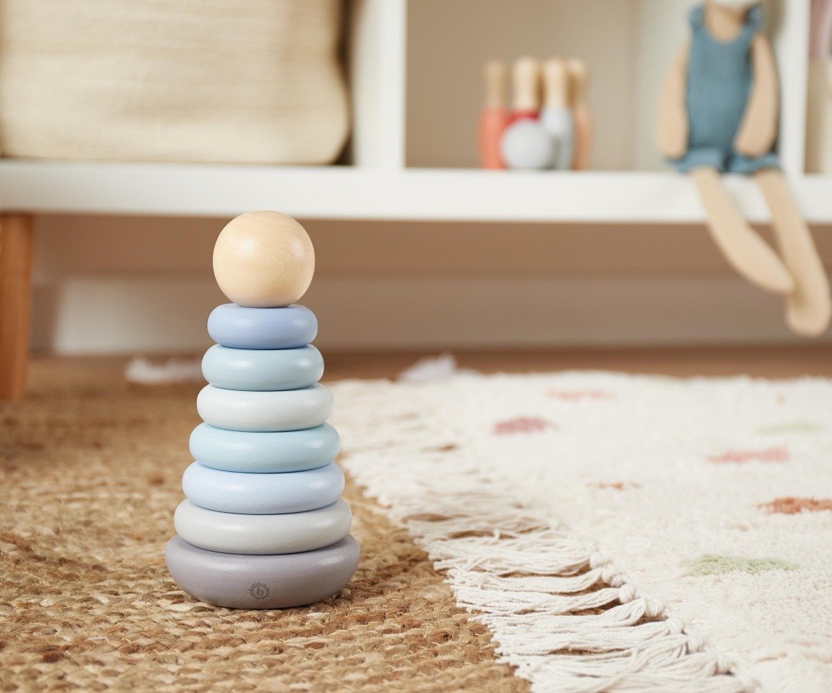 Bieco Ξύλινο Παιχνίδι Στοίβαξης Blue Grey - Image 5