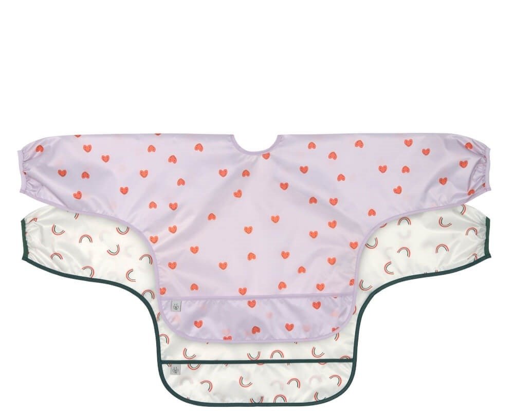 Lässig Μακρυμάνικες Σαλιάρες Σετ 2τμχ-Happy Rascals Heart 6m+