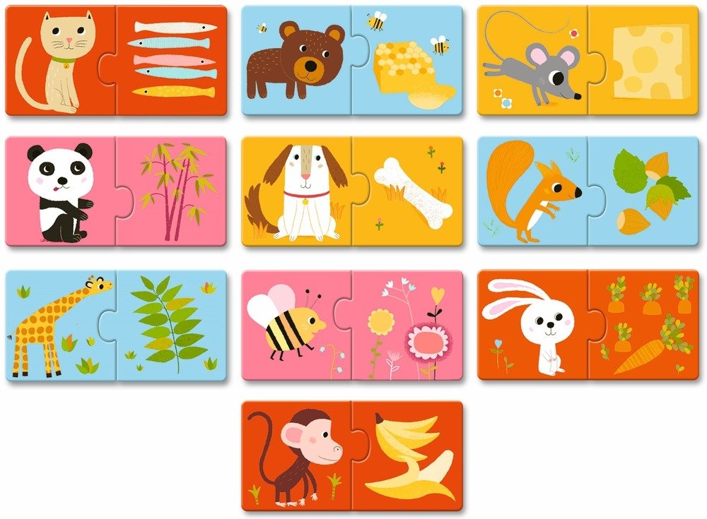 Djeco Duo Πάζλ-Το Ζώο και η Τροφή του 2+ - Image 2