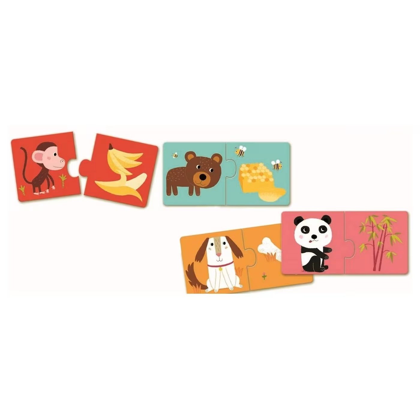 Djeco Duo Πάζλ-Το Ζώο και η Τροφή του 2+ - Image 3