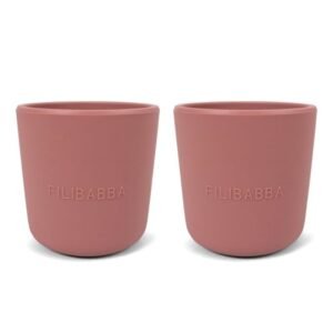 Filibabba Σετ 2 Ποτήρια Σιλικόνης Rose