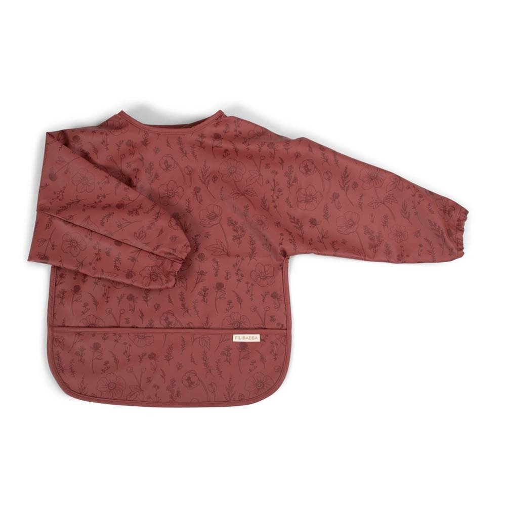 Filibabba Μακρυμάνικη Σαλιάρα με Μανίκια-Fall Flowers 6m+