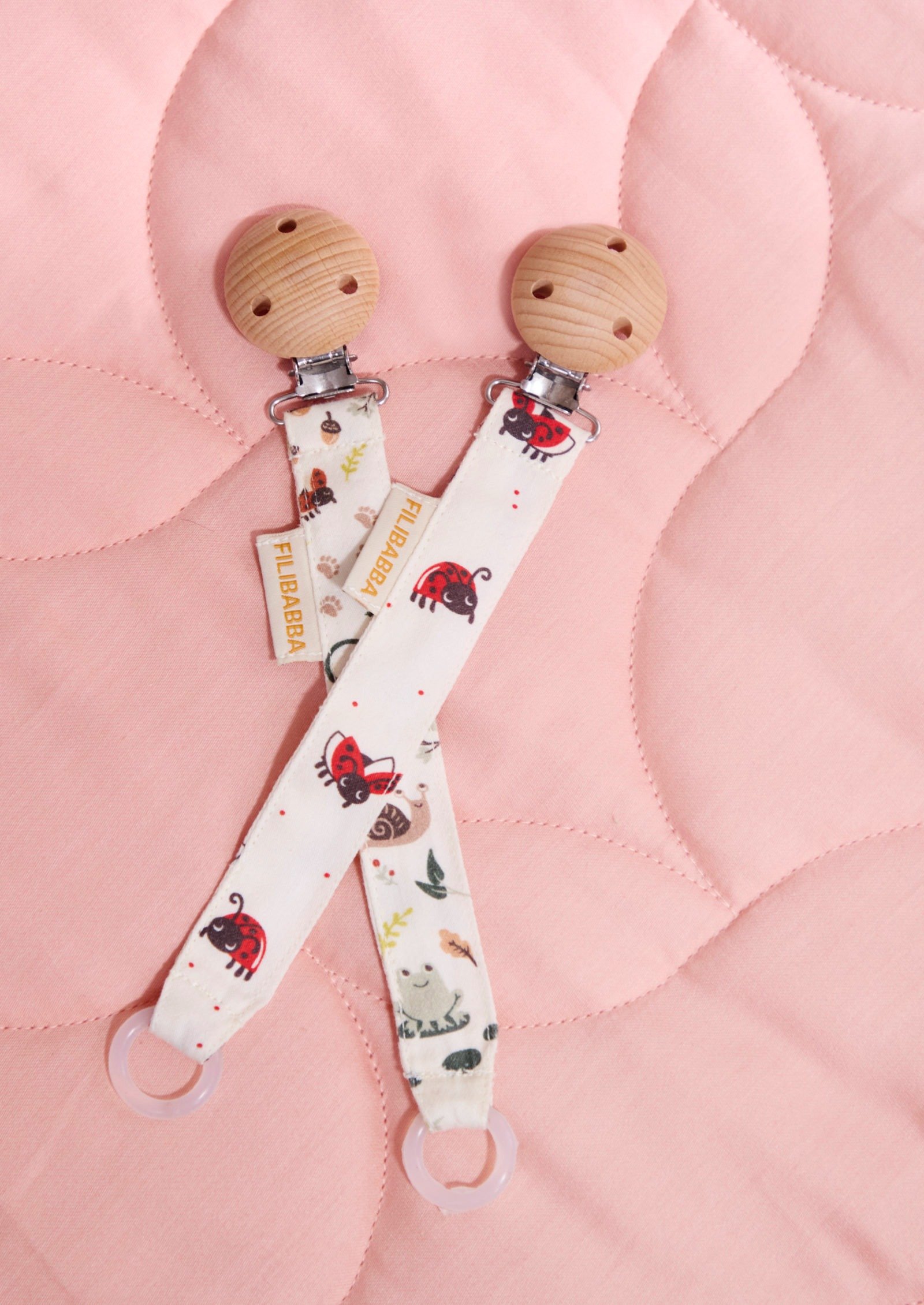 Filibabba Πιάστρα Πιπίλας Lucky από Οργανικό Βαμβάκι με Δακτύλιο Σιλικόνης 0m+ - Image 2