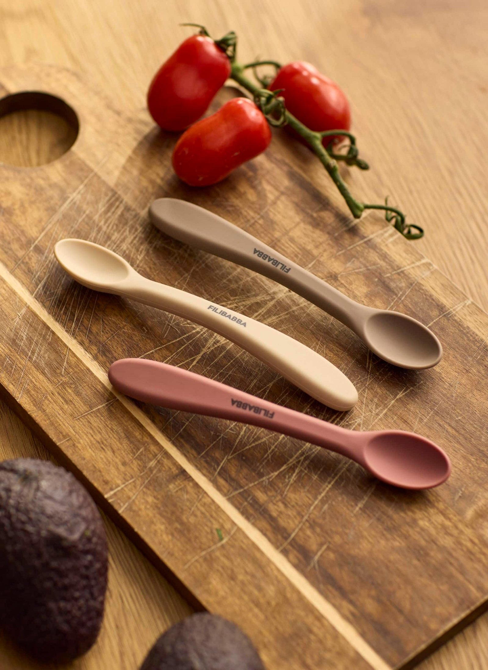 Filibabba Κουτάλια Σιλικόνης σετ 3τμχ-Rose Mix - Image 2