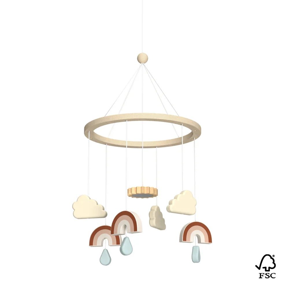 Ξύλινο Κρεμαστό Mobile Rainbow