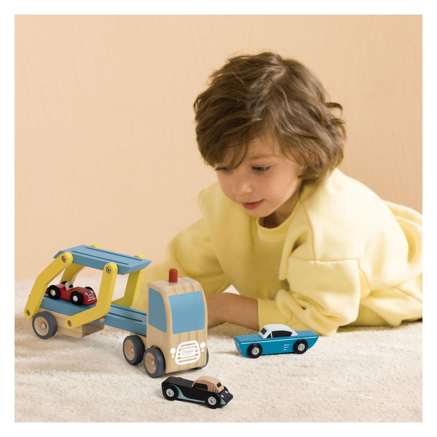 Classic World Ξύλινος Μεταφορέας Οχημάτων 18m+ - Image 4