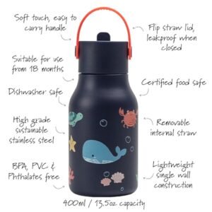 Little Lund Παγούρι Θερμός 400ml - OCEAN - Image 4