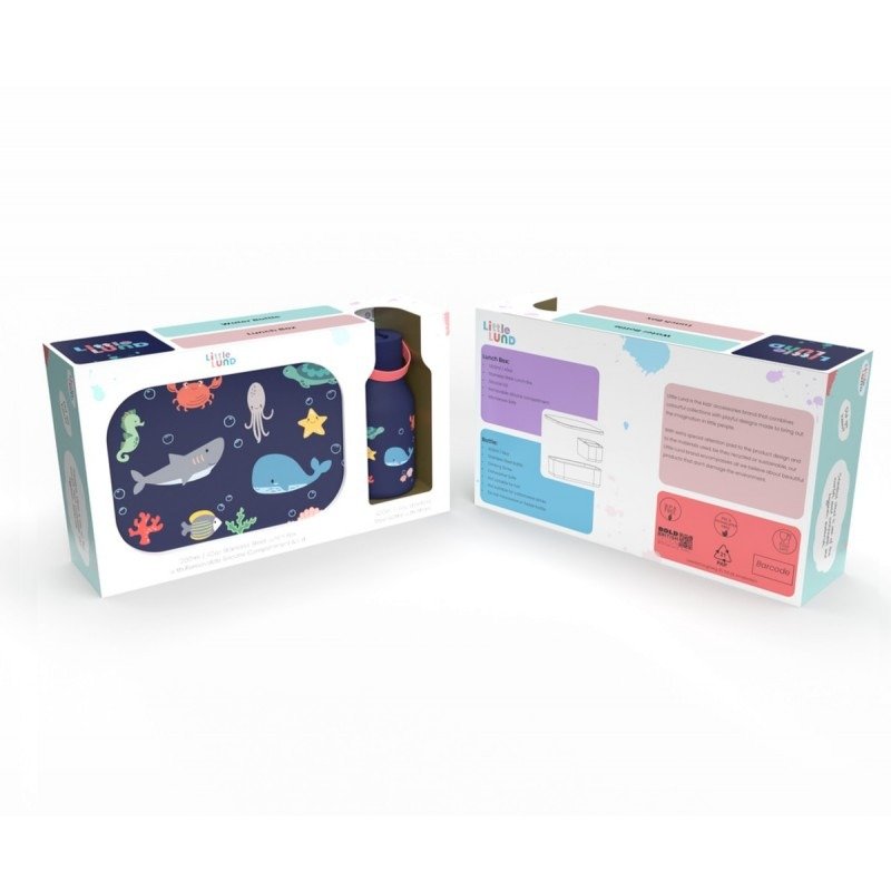 Little Lund Σετ Παγούρι & Φαγητοδοχείο-Ocean - Image 3
