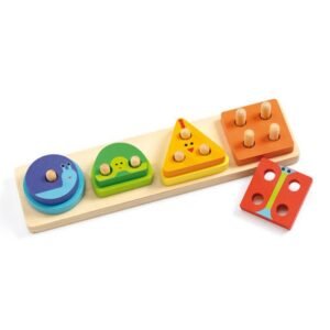 Djeco Ξύλινο Παιχνίδι Αρίθμησης και Ταξινόμησης-1234 Basic 18m+