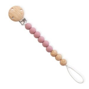 Alternative view of Saro Κλιπ Πιπίλας Σιλικόνης  Woody Dusky Pink