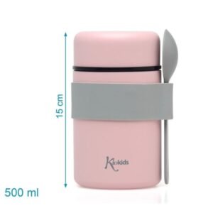 Alternative view of Kiokids Βρεφικό Θερμός Φαγητού με Κουταλάκι Ροζ 500ml