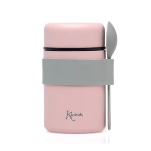 Kiokids Βρεφικό Θερμός Φαγητού με Κουταλάκι Ροζ 500ml