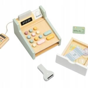 Tooky Toy Ξύλινη Ταμειακή με POS & Χρήματα