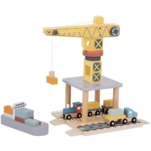 Tooky Toy Ξύλινος Γερανός Λιμανιού