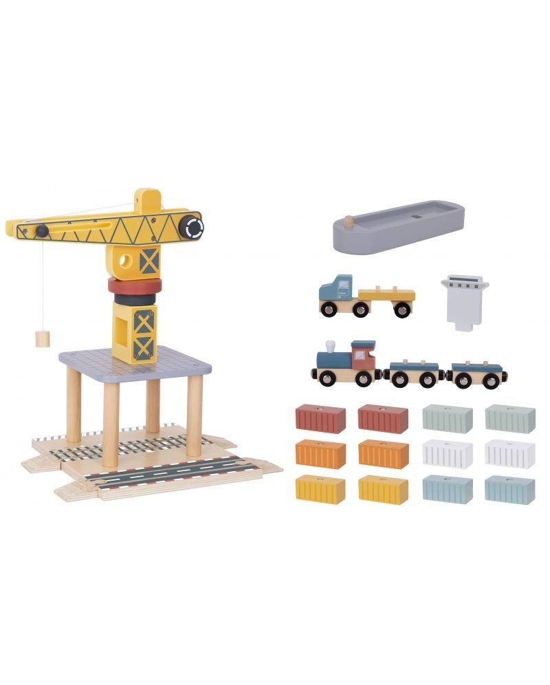 Tooky Toy Ξύλινος Γερανός Λιμανιού - Image 4