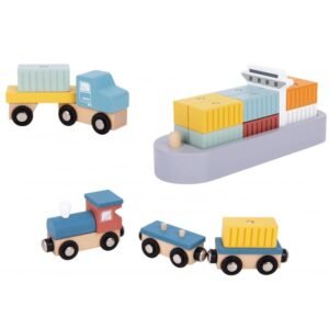 Alternative view of Tooky Toy Ξύλινος Γερανός Λιμανιού