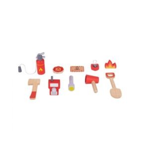 Alternative view of Tooky Toy Ξύλινο Σετ Πυροσβέστη με Υφασμάτινη Βαλίτσα Μεταφοράς