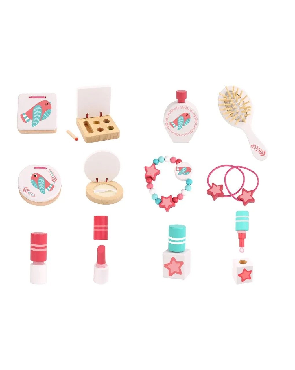 Tooky Toy Ξύλινη Τουαλέτα Ομορφιάς με Καθρέφτη & Αξεσουάρ - Image 2