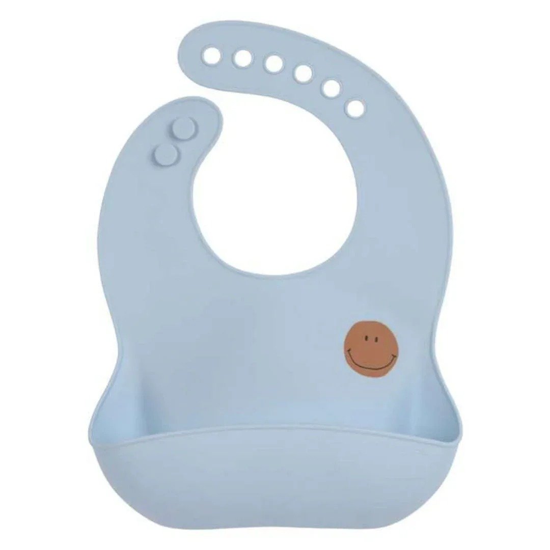 Lässig Σαλιάρα Σιλικόνης - Happy Rascals Smile Sky Blue