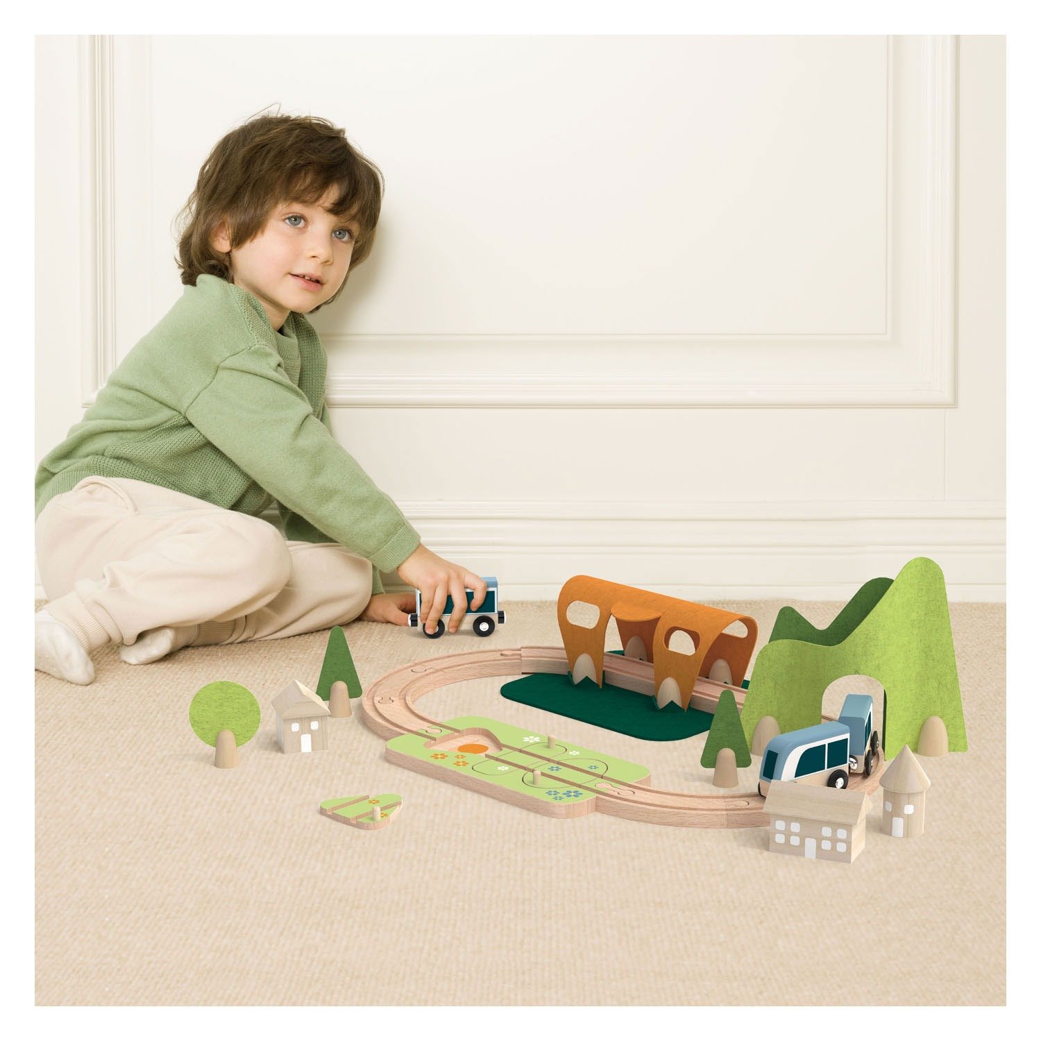 Classic World Ξύλινο Σετ Σιδηρόδρομου με τρενάκι - Image 4